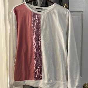 SHEIN XL color block sweatshirt with sequins in the middle block